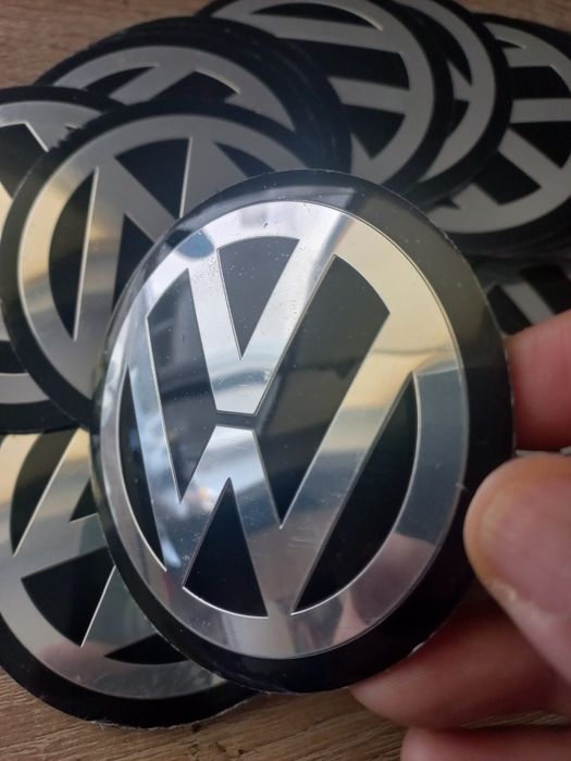 VW - Embleme aluminiu autoadezive pentru capace jante aliaj