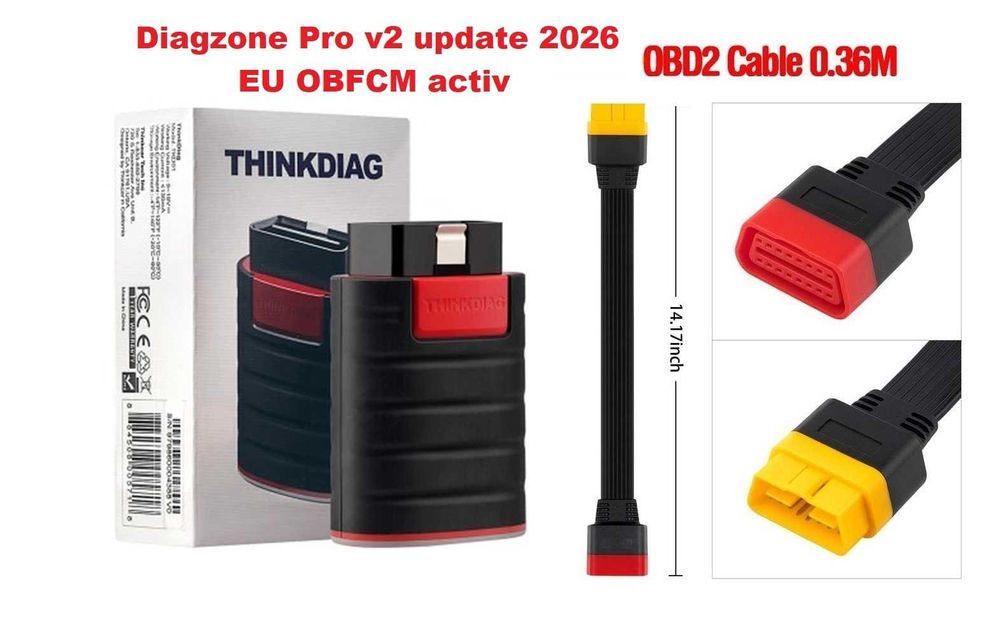 Thinkdiag + Diagzone Pro Cars + Trucks + EV + Moto, update 1 an, OBFCM