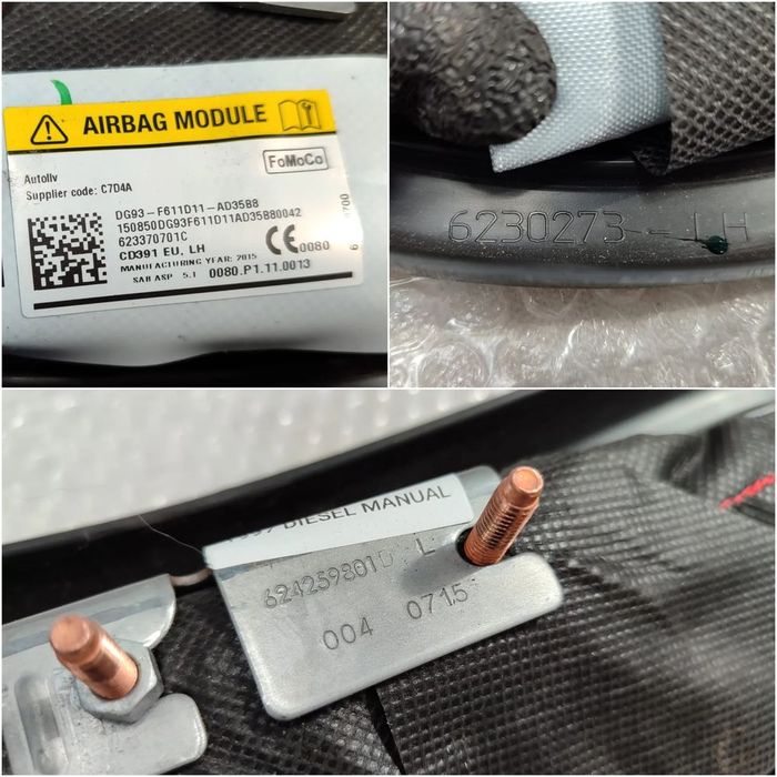 AIRBAG LATERAL SCAUN STÂNGA (SAB) FORD MONDEO TIT 2014–2019 / COD OEM DG93-F611D11-AD3588 (5E2)