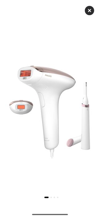 Епилатор Philips Lumea 7000 IPL, 2 аксесоара, Бял, Компактен