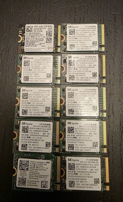 SSD m2 NVME gen 3 -(4) - 128gb в идеале