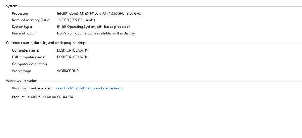 I310100 RX580 16GB DDR4