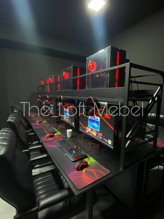 Компьютерная мебель Лофт стиле. GAMECLUB uchun Loft mebellar 550$