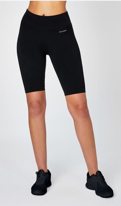 Дамски безшевни къси панталони USA Pro, 3 инча, черни, размер 6 (2X