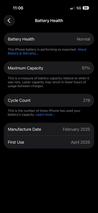 Iphone 16 pro 128GB 97%BH