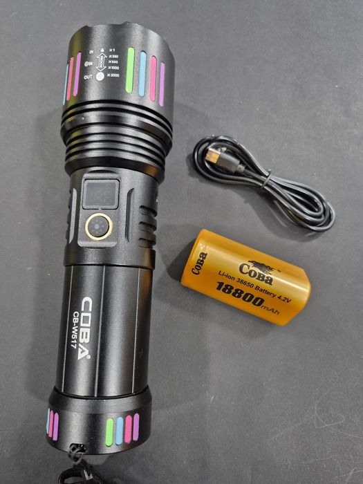Супер силен LED фенер COBA CB-W517 ,2000м