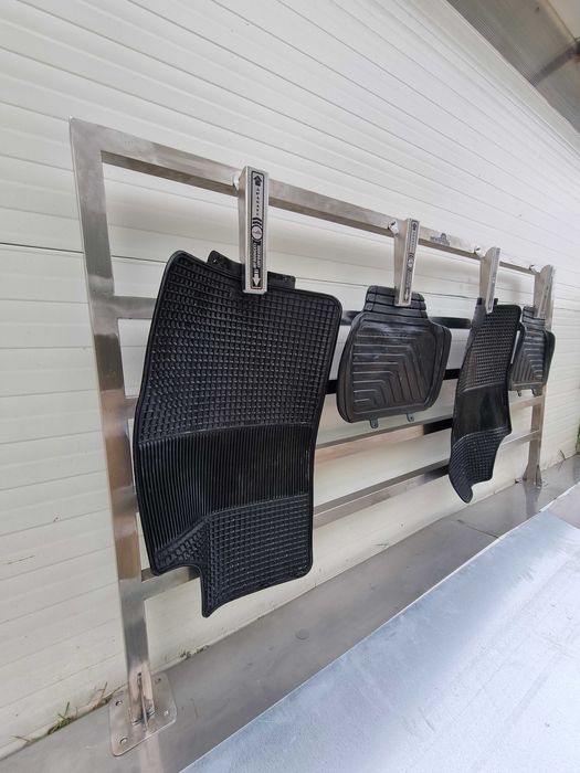 Suport inox Clesti INOX covorase auto spalatorie auto clasica self