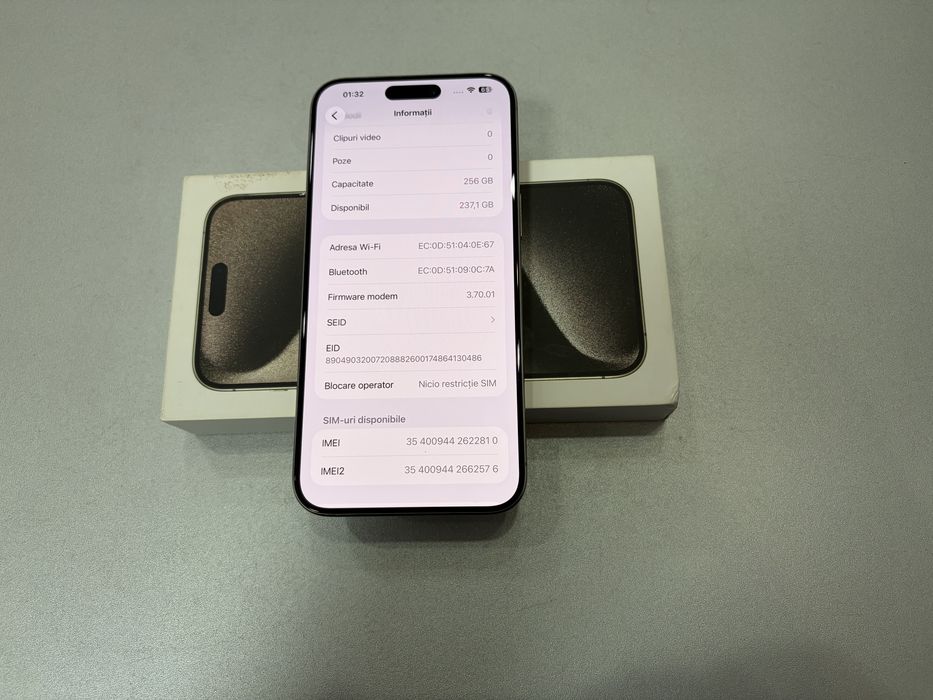 Iphone 15 Pro Max, 256 gb, Natural Titanium