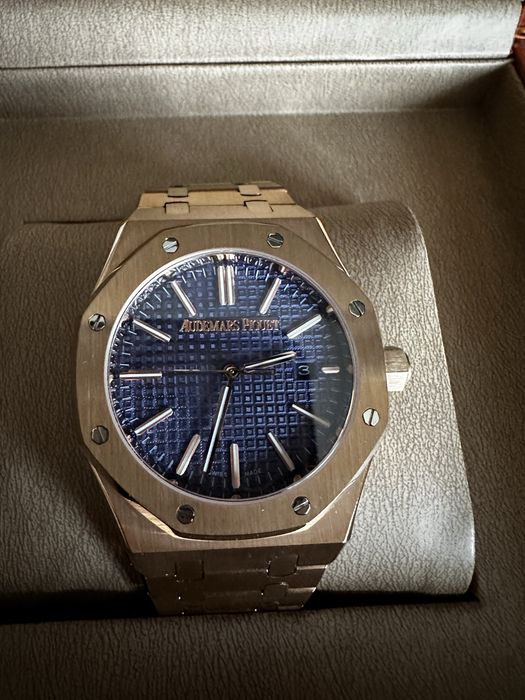 Audemars Piguet Royal Oak Rose Gold Blue