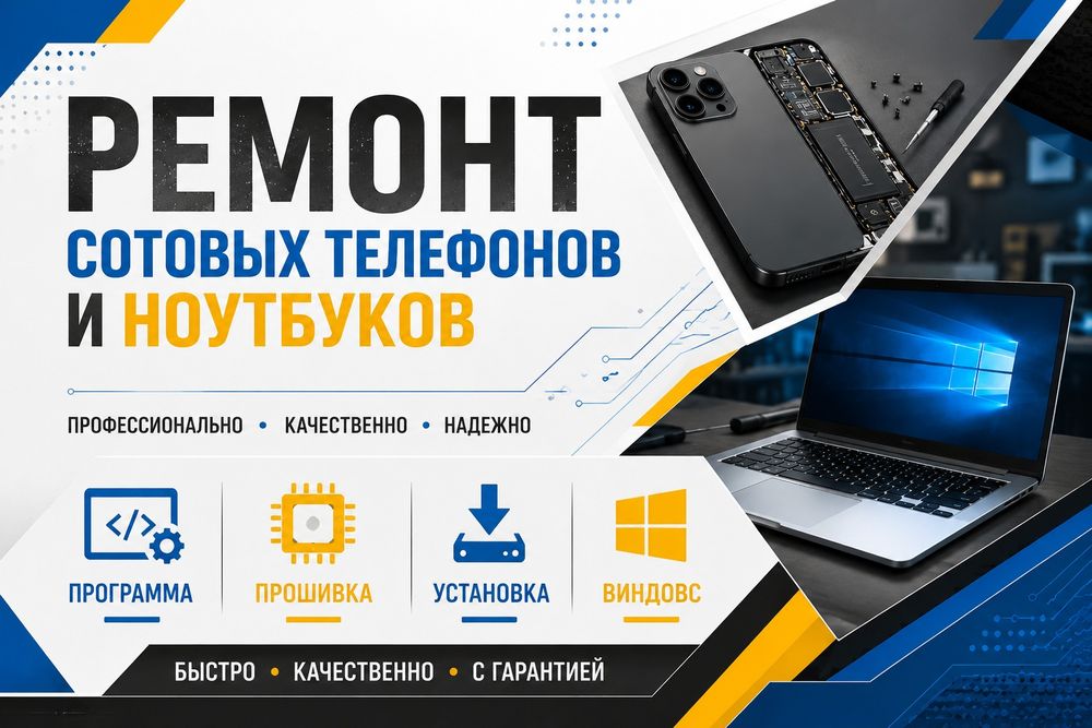 Ремонт телефонов и ноутбуков программа прошивка установка виндовс