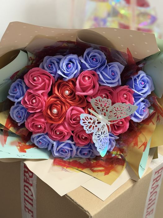 Buchete de Florii din sapun cosulete de trandafirii din