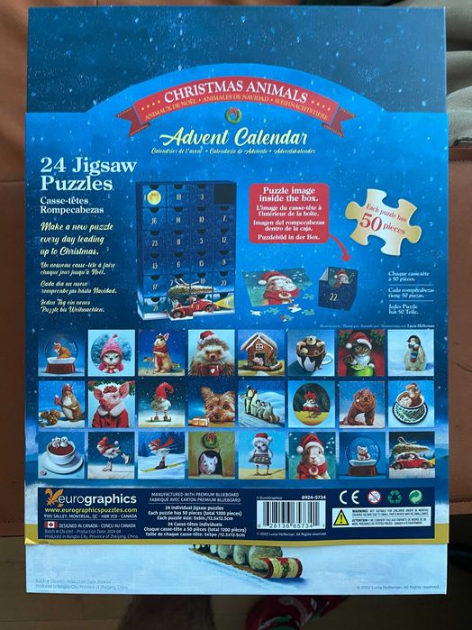 Calendar de Advent cu puzzle Eurographics 24 x 50 piese
