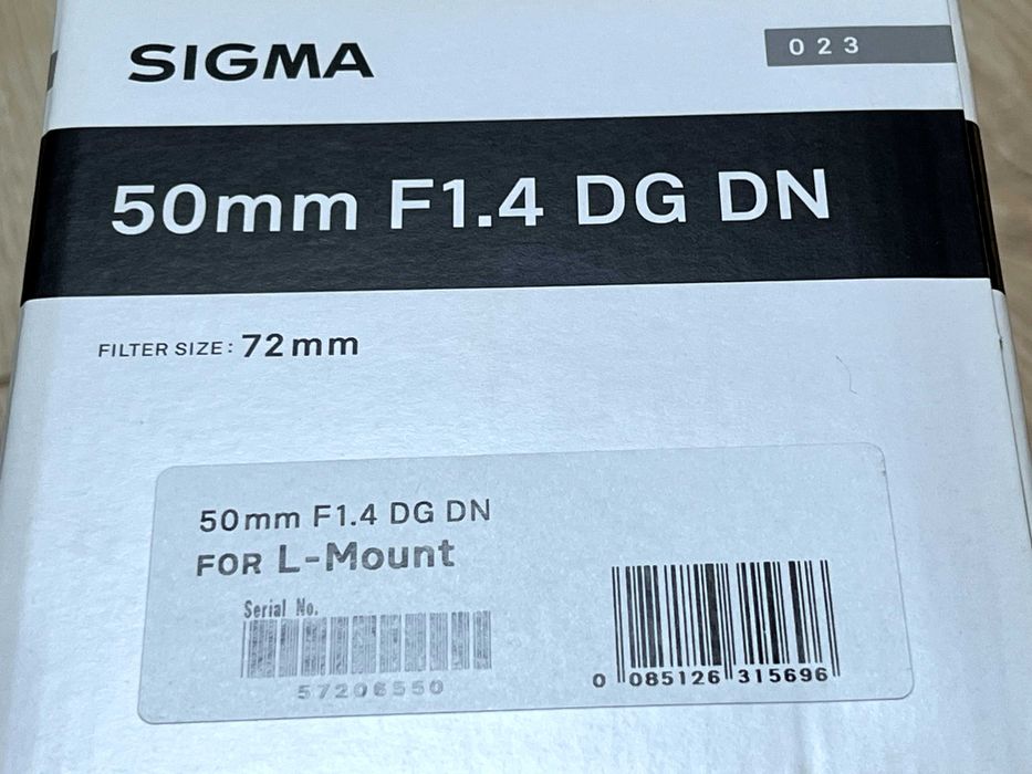 Sigma 50mm F1.4 II Art Panasonic L mount