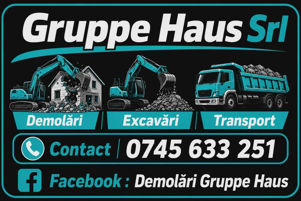 Demolări, Excavări, Săpături și Transport