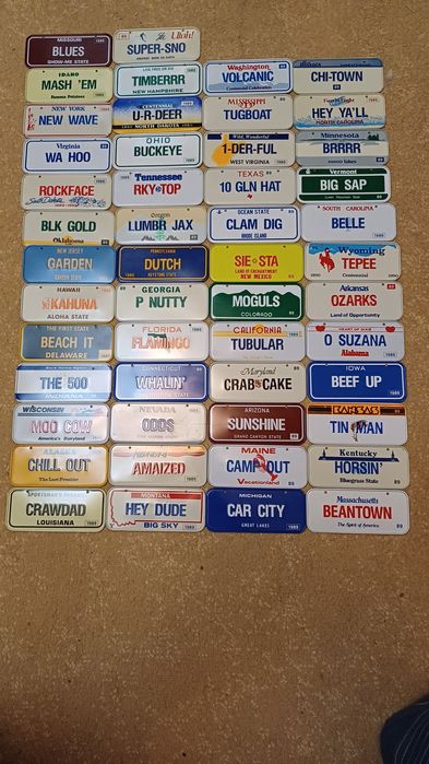 Колекция номеров из Америки 50 штатов для декора!!!