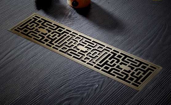 Rigola pardoseala baie, dus, alama, auriu antic