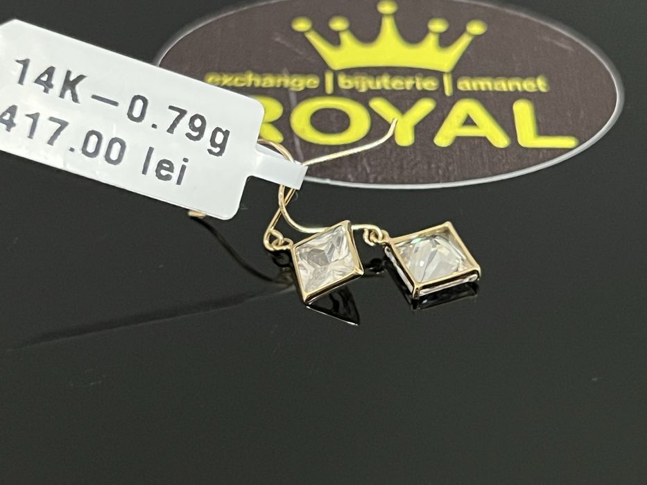 Bijuteria Royal CB : Cercei dama aur 14K   0,79 grame