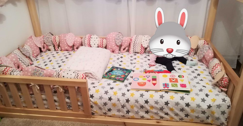 Protectie patut bebeluși - elefanți