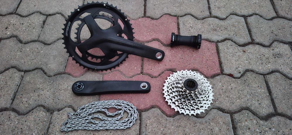 Transmisie/groupset pt. gravel/sosea 2x9viteze Shimano Sora/FSA/Tektro