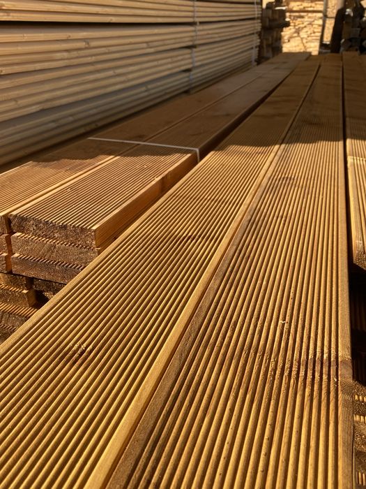 Импрегниран декинг 12см - подова настилка