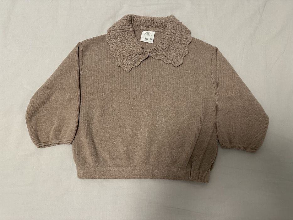 Pulover Zara cu guler si jeggings H&M, 98 cm, 2-3 ani - ca noi