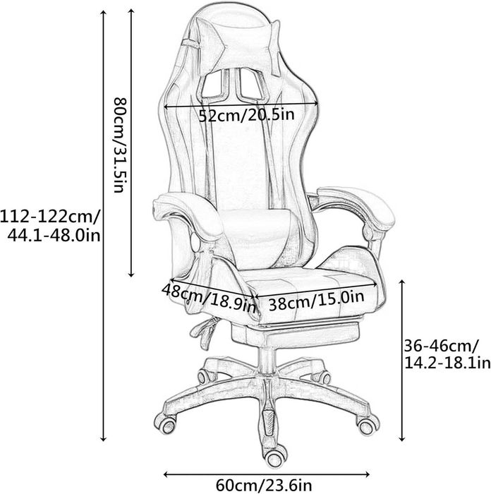 Офисное кресло с поддержкой поясницы и поворотным механизмом