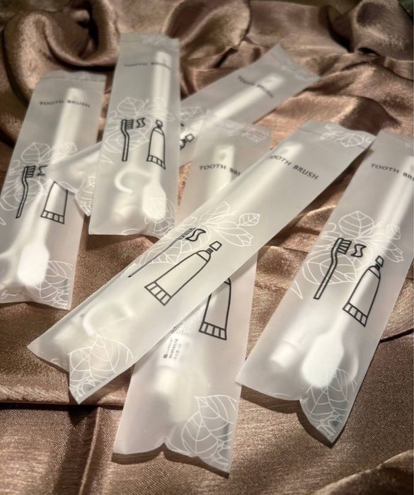 Mehmonxonalar uchun bir martalik tish cho‘tka va pasta