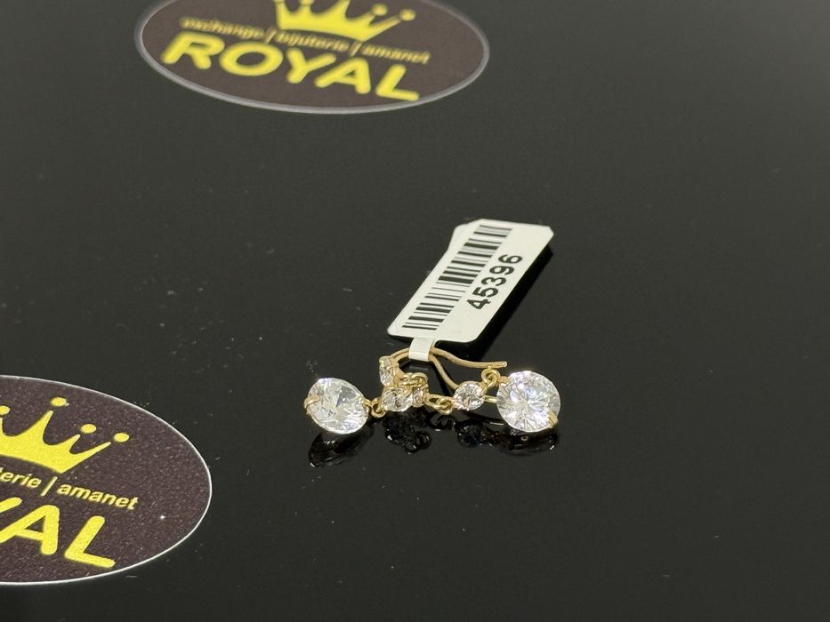 Bijuteria ROYAL : Cercei AUR 14K NOU / 1.43 GR