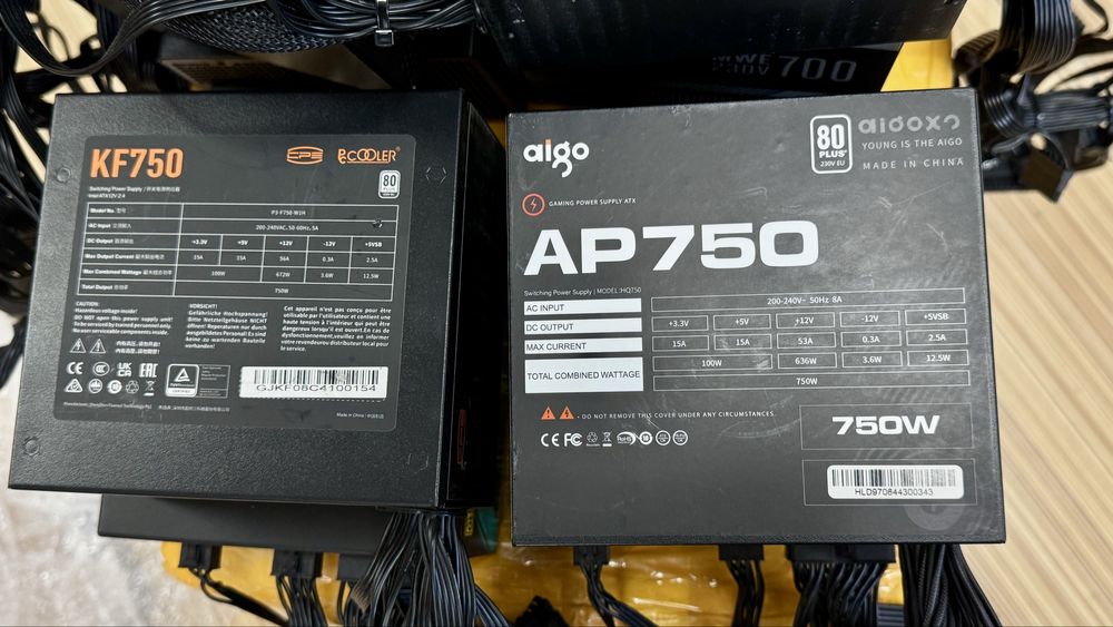 Блоки питания разных видов (Deepcool, AeroCool, pc cooler)