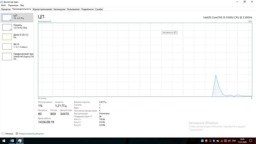 Lenovo Thinkpad T450S Noutbuk sotiladi