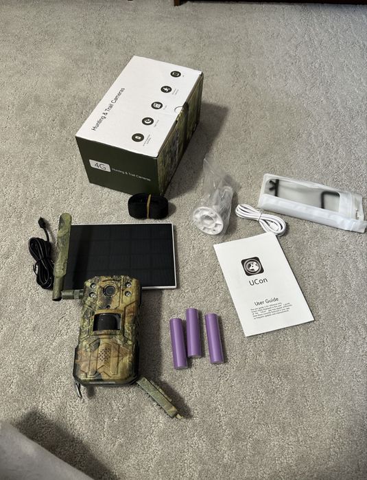 Camera video vanatoare 4G cu SIM si transmitere cu panou solar 3 buc