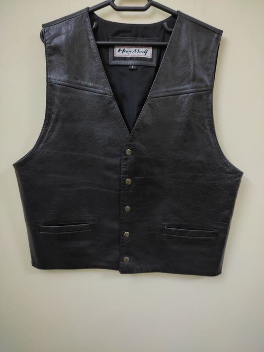 Vestă piele naturală bărbați/L