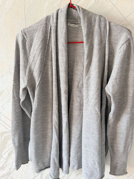 Colin's grey cardigan