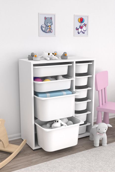 Шкаф за играчки със 10 кошници Промоция!
