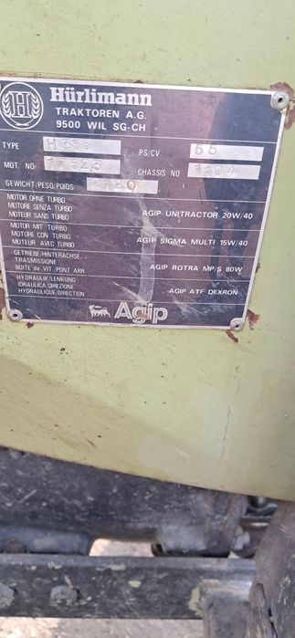 De vazare Tractor Hurlimann  H355    55cp