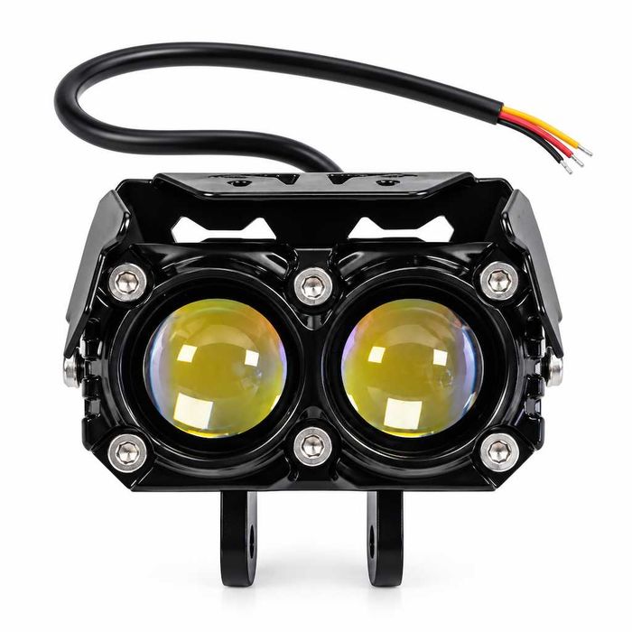 Универсални 2LED Халогени за Мотор 12V - БЯЛО/ЖЪЛТО