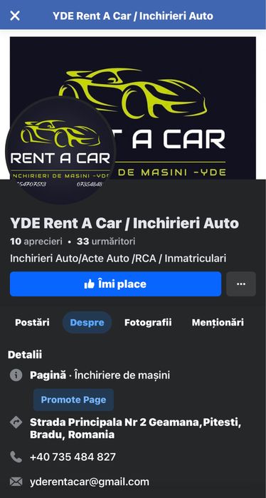 Inchirieri de masini / Rent a Car