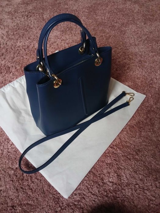 Geantă piele naturală Diamanti