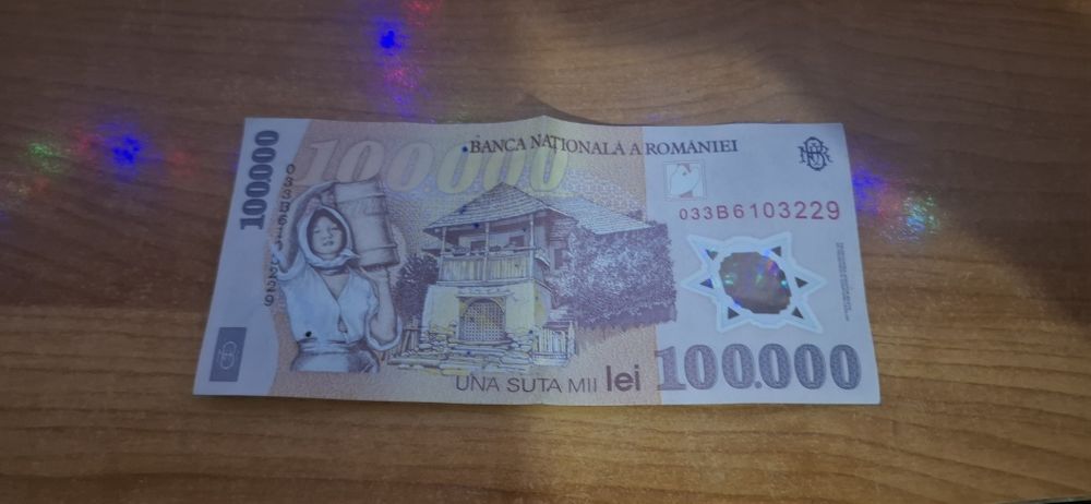 Bancnotă veche 100.000 lei 2001 – Nicolae Grigorescu