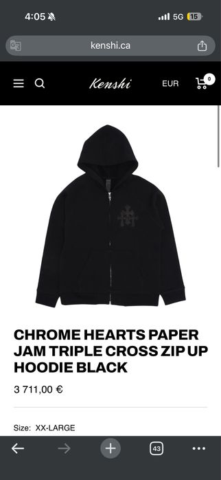 Chrome Hearts zip up