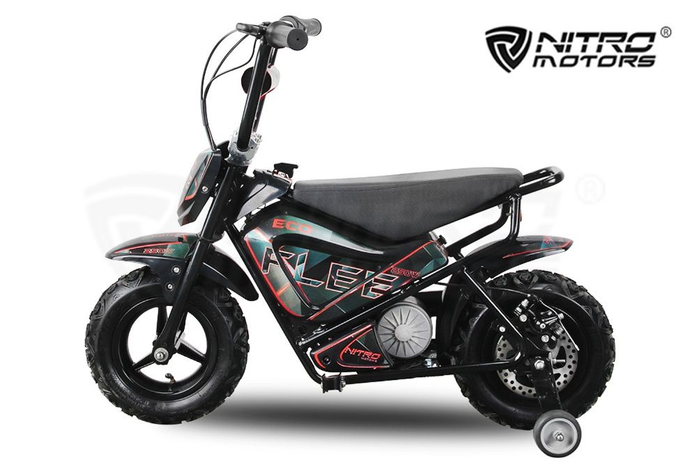 Mini Motocicleta electrica pentru copii NITRO ECO Flee 250W #Negru