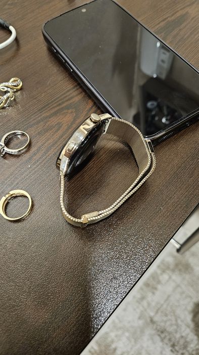Часовник HUAWEI WATCH GT3 Gold Stainless Case White Leather Strap 42MM