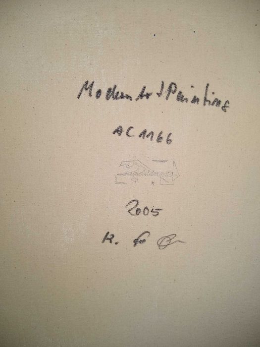 Модернистична картина/триптих/акрил в/у платно/немска художничка/2005