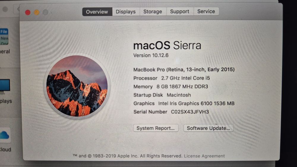 Макбук Про 13 Early 2015