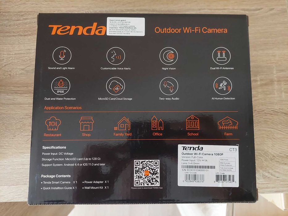 Wi-Fi камери Tenda – CT3 (външни) + CP3 (вътрешни) – Отлично състояние