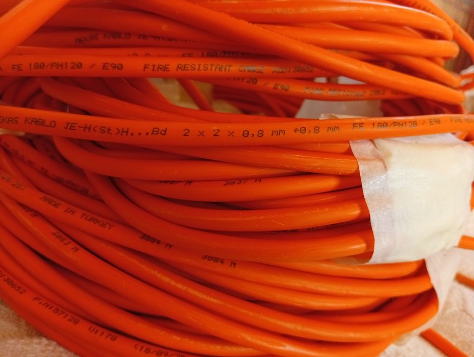 Cablu Incendiu Rezistent la Foc MEKAS JE-H(St)H 2x2x0,8 mm 70– 80 Metri NOU
