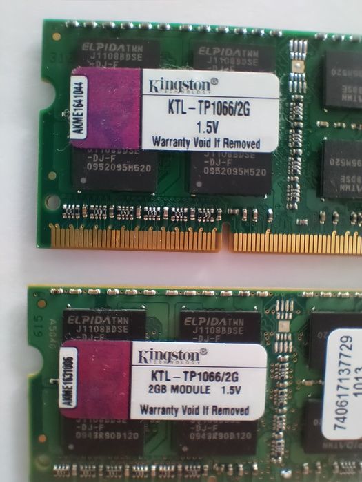 Памет Kingston KTL-TP1066 DDR3 SDRAM(2х2GB)