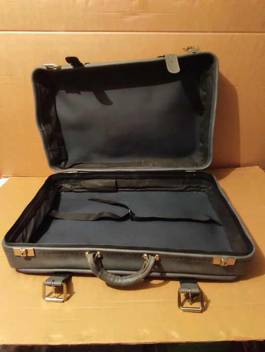 Пътнически лек куфар  син-сив 65х45х21