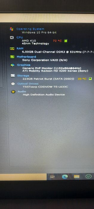 Laptop Sony vaio