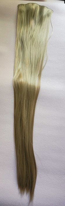 Златно руса треса за коса с 5 клипси, 100см дължина